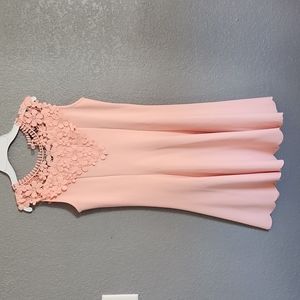 In good used condition girl Dress peach lace